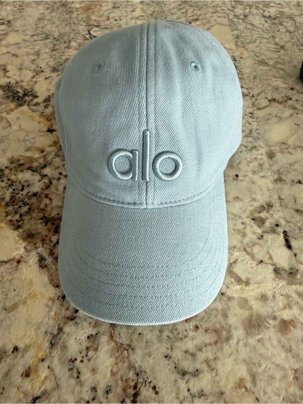 ALO Washed Off-Duty Baseball Cap, Light Denim